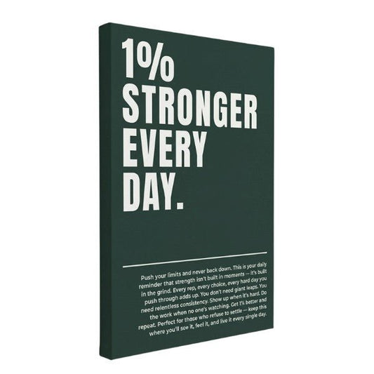 1% Stronger Every Day - Ambitioncanvas.com