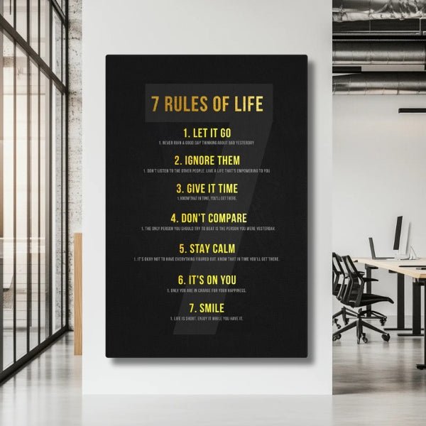 7 Rules Of Life - Ambitioncanvas.com