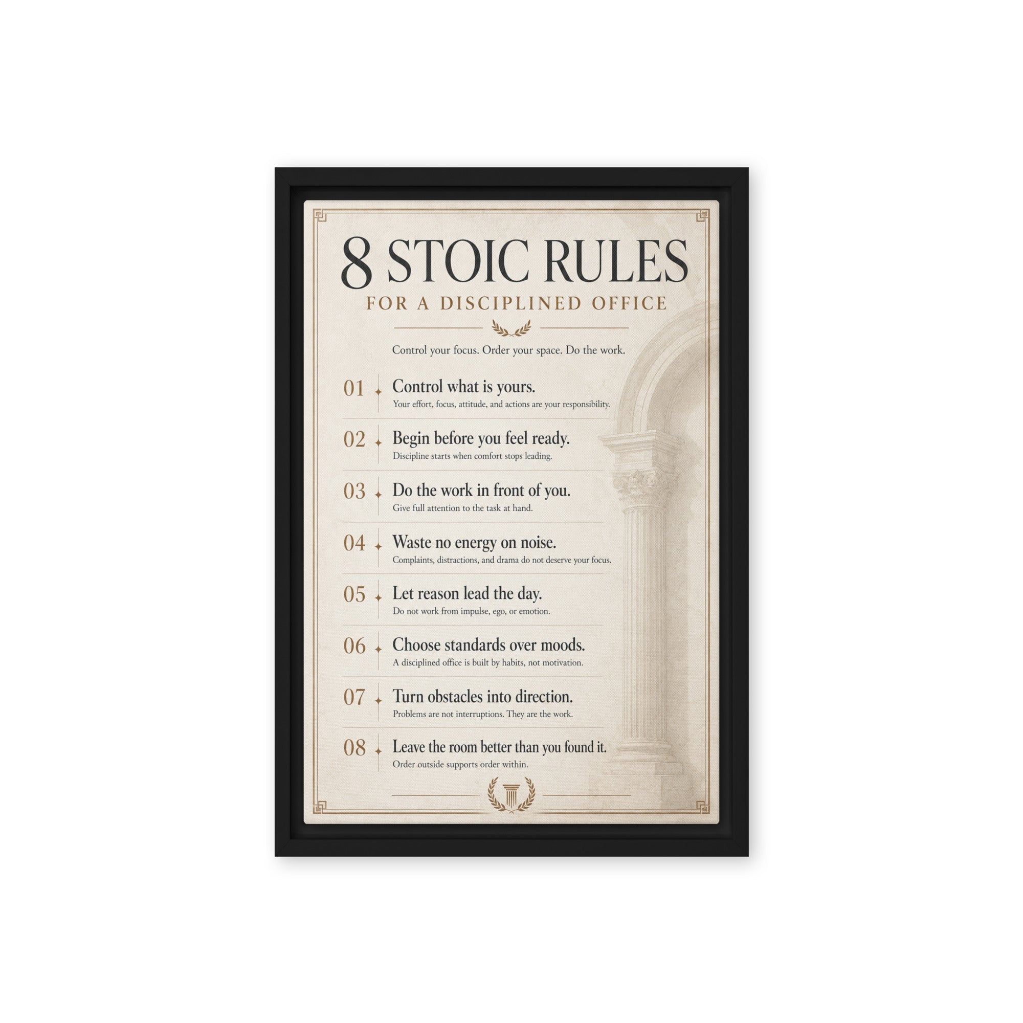 8 Stoic Rules For Disciplined Office - Ambitioncanvas.com