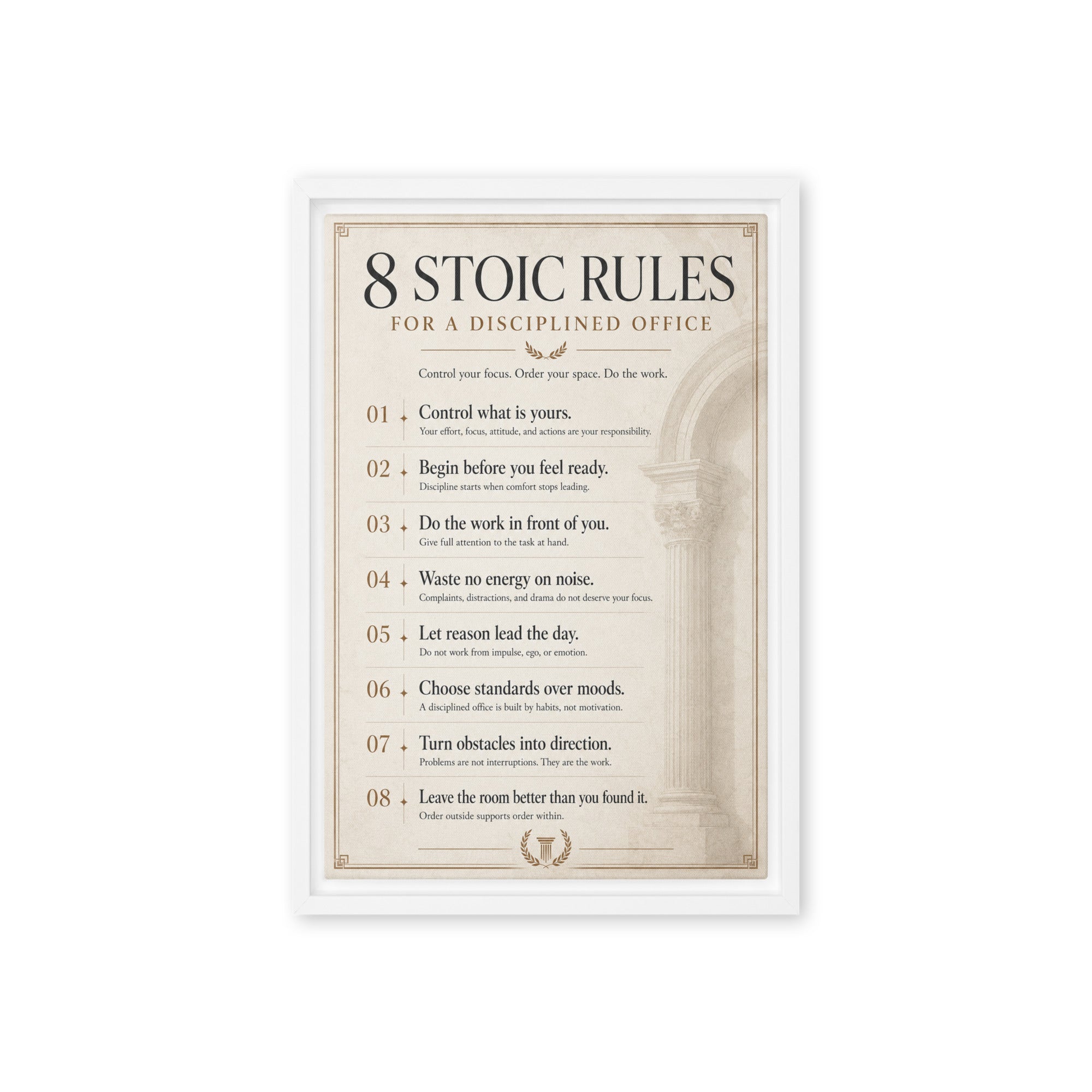 8 Stoic Rules For Disciplined Office - Ambitioncanvas.com
