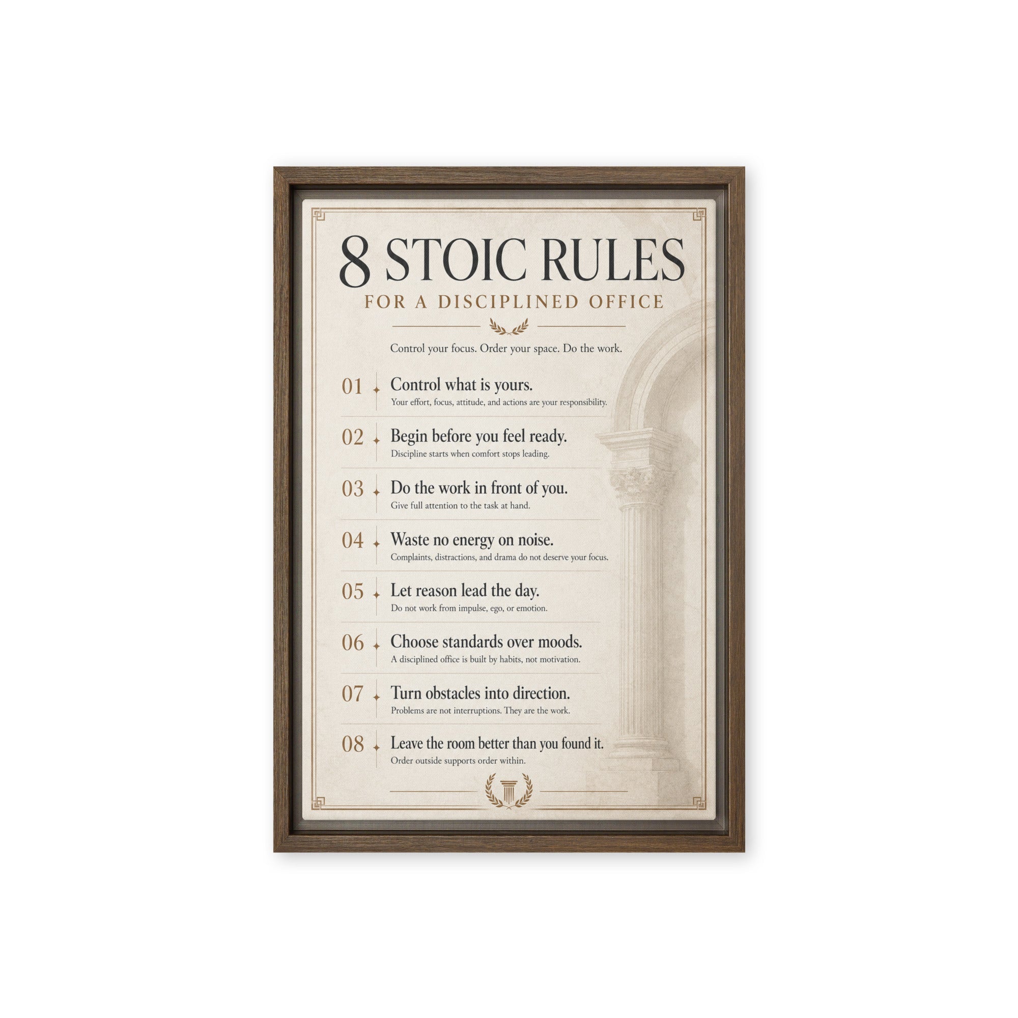 8 Stoic Rules For Disciplined Office - Ambitioncanvas.com