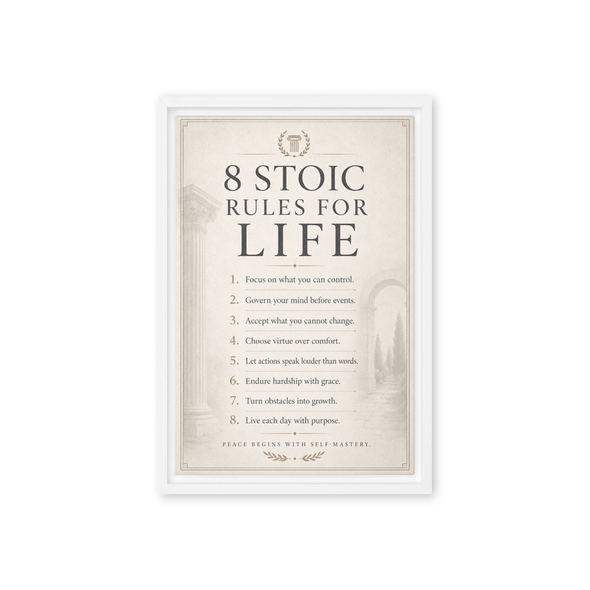 8 Stoic Rules For Life - Ambitioncanvas.com