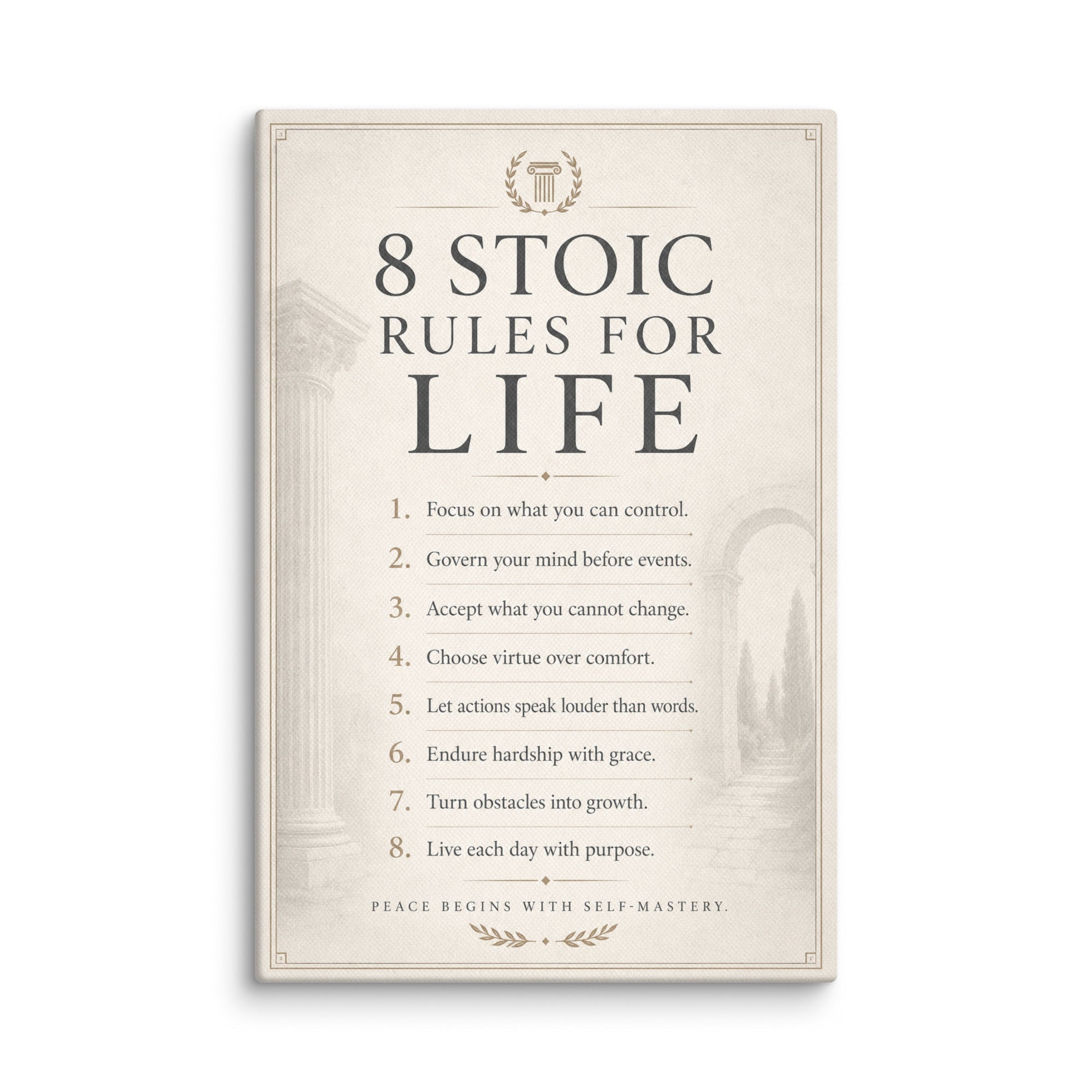 8 Stoic Rules For Life - Ambitioncanvas.com