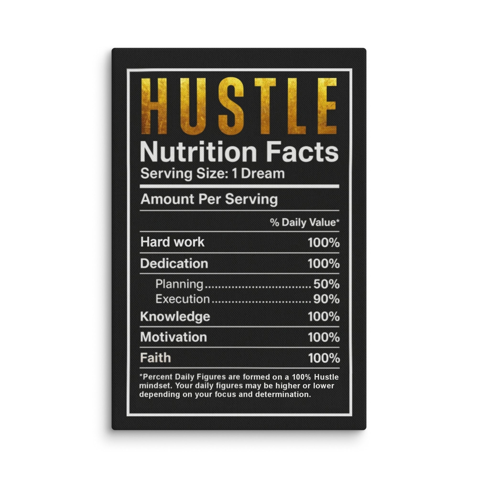 Hustle Nutrition Facts - Ambitioncanvas.com