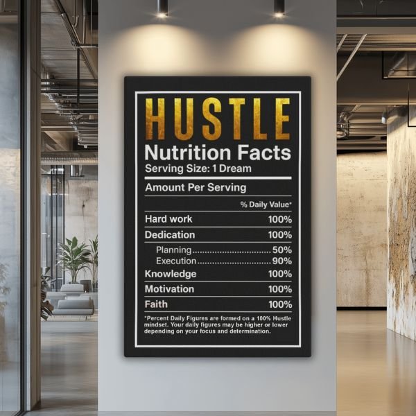 Hustle Nutrition Facts - Ambitioncanvas.com