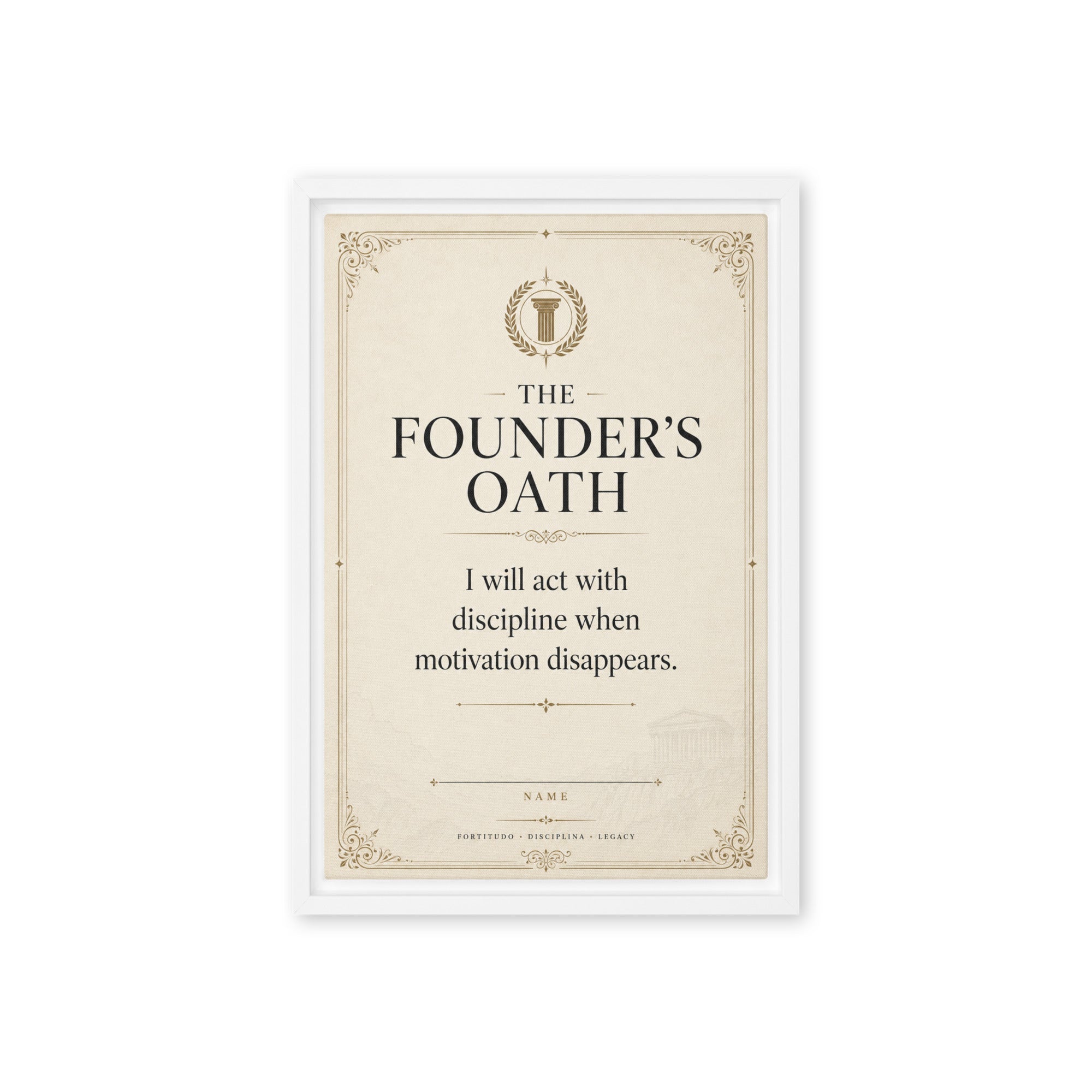 The Founders Oath - Ambitioncanvas.com