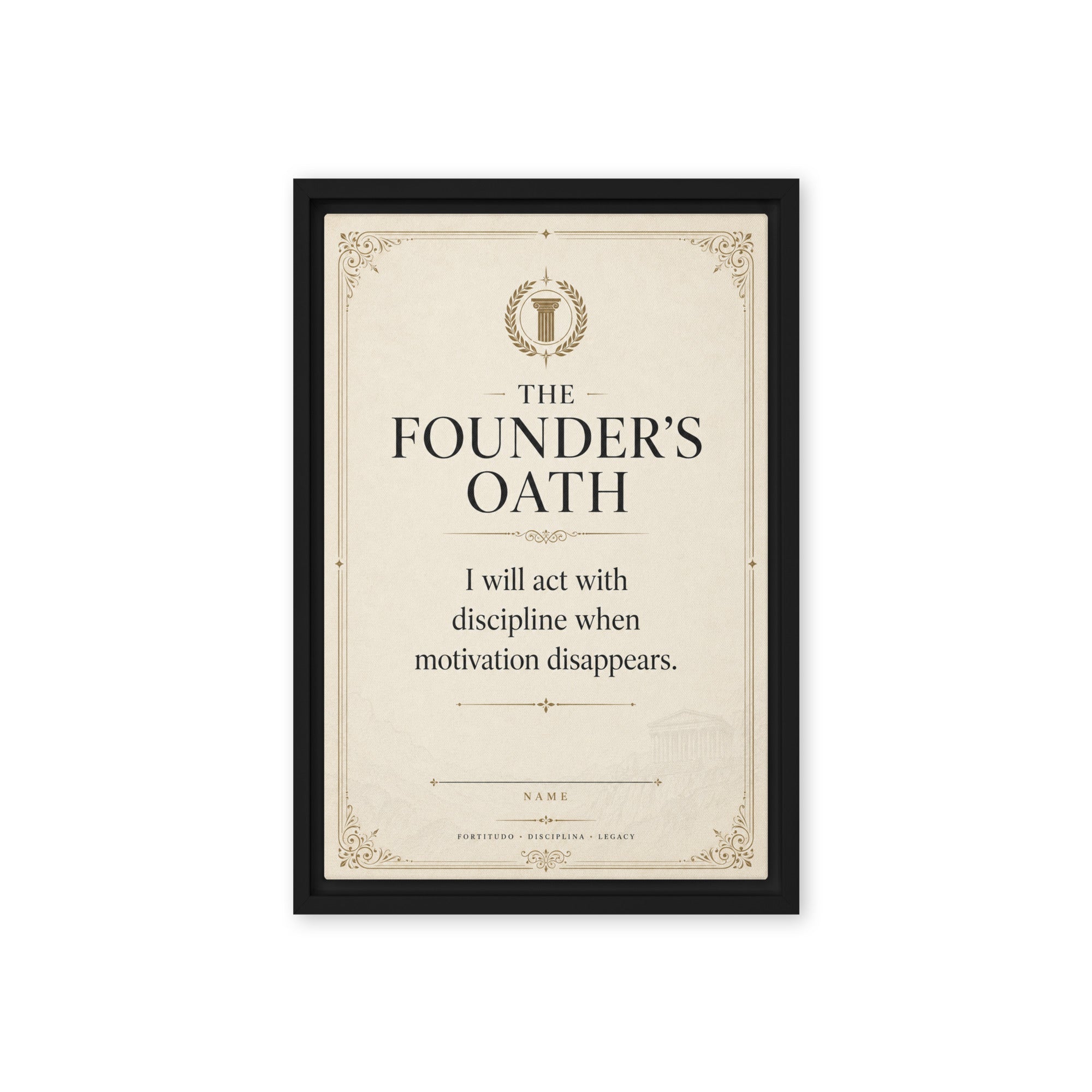 The Founders Oath - Ambitioncanvas.com