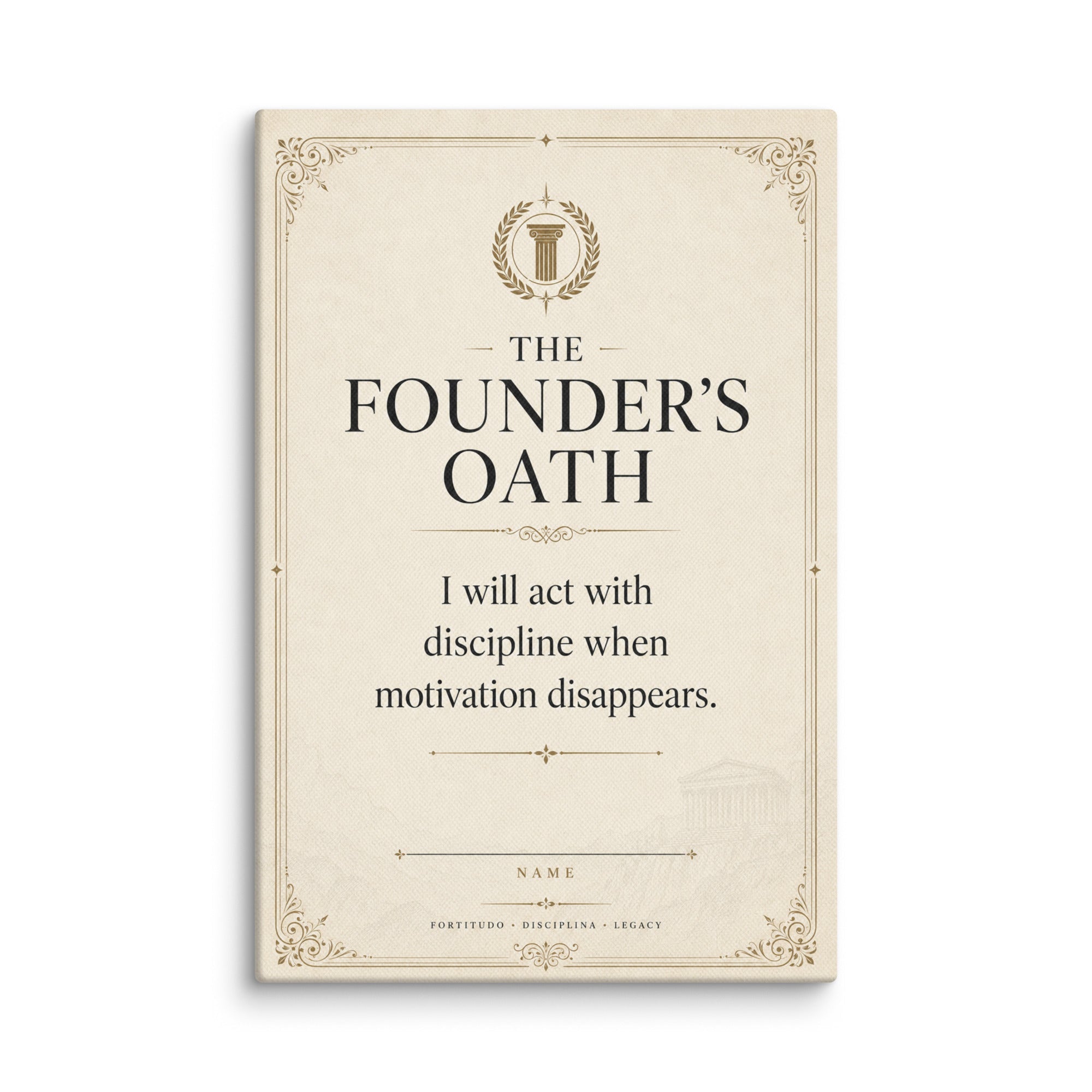 The Founders Oath - Ambitioncanvas.com