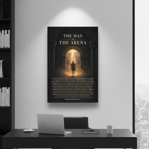 The Man in The Arena - Ambitioncanvas.com