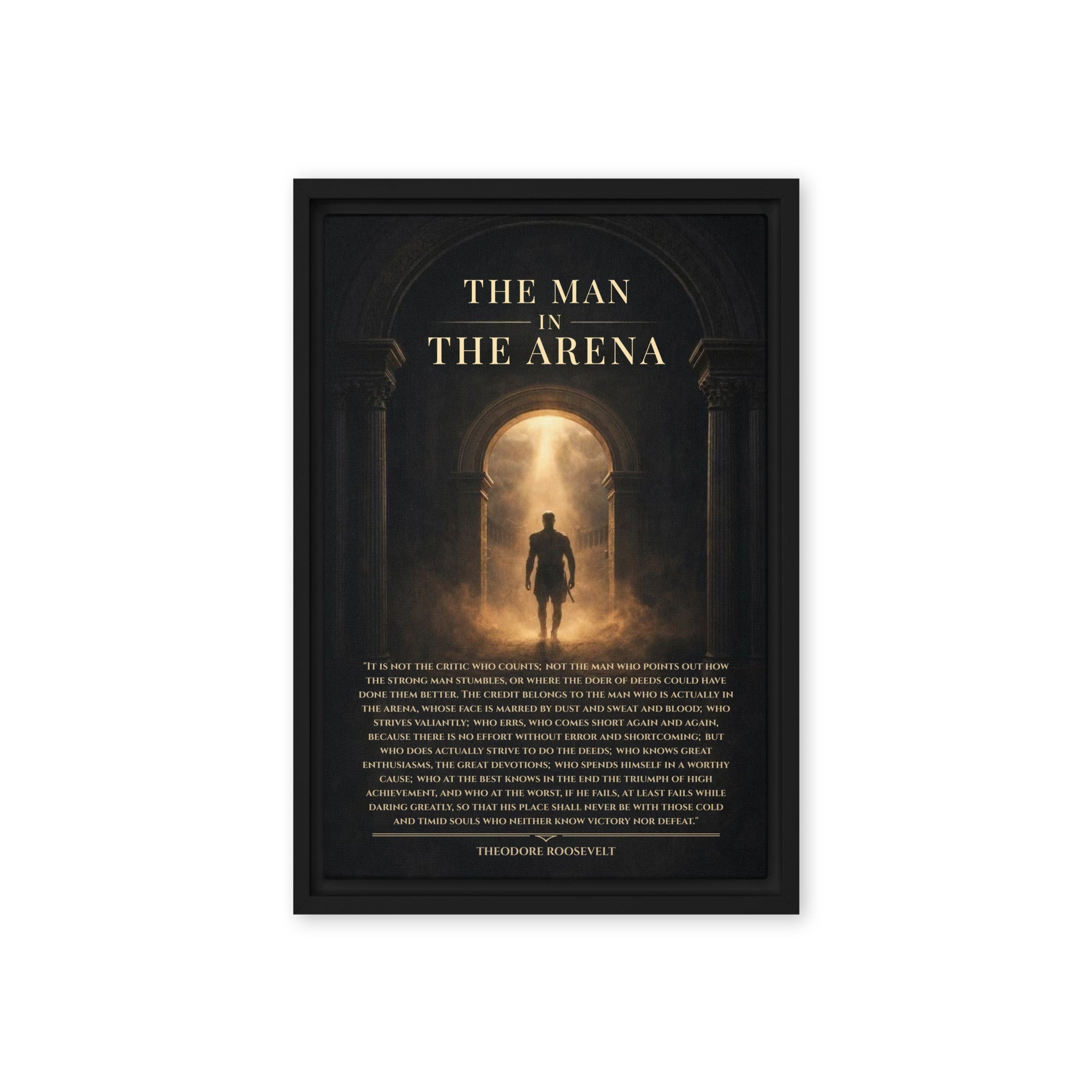 The Man in The Arena - Ambitioncanvas.com