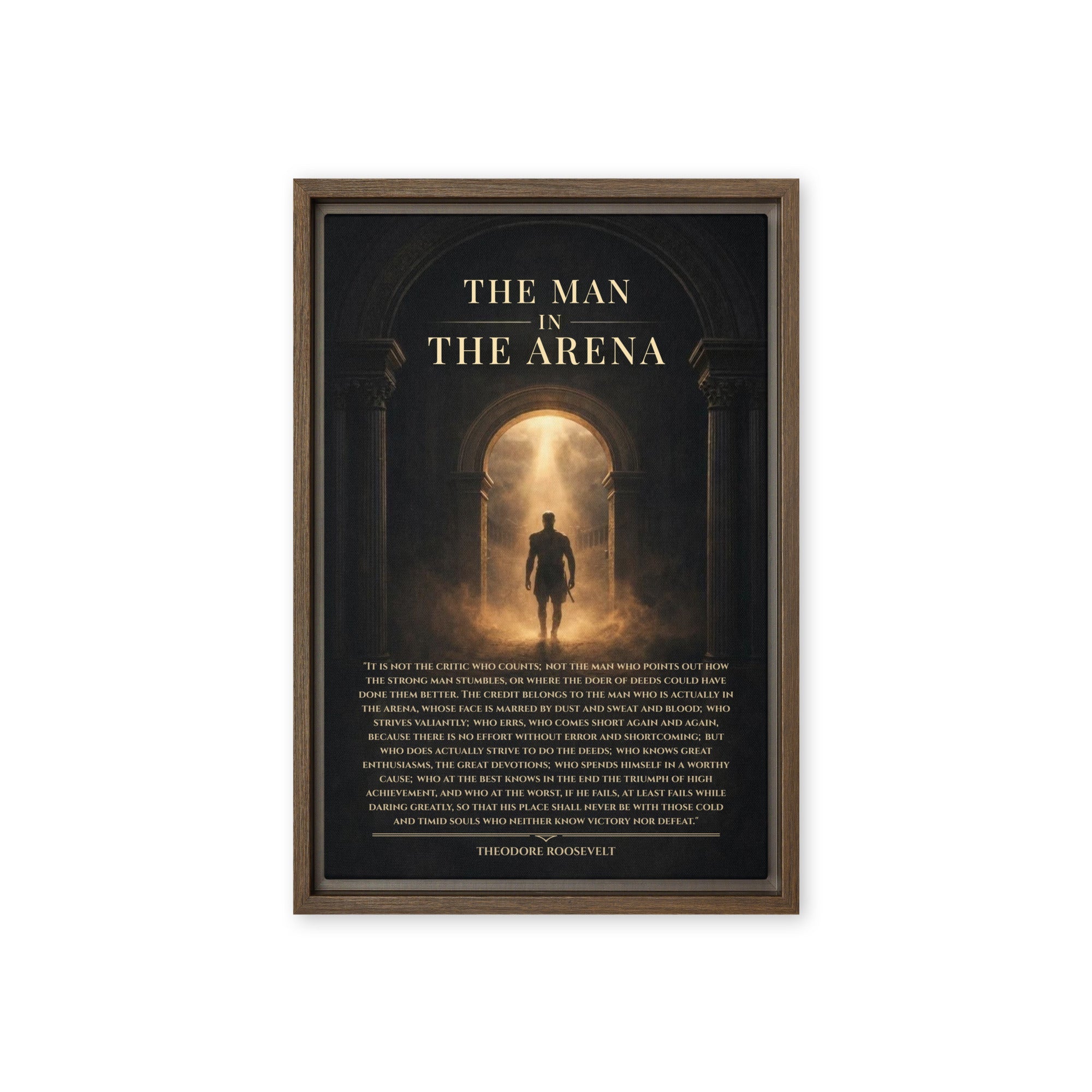The Man in The Arena - Ambitioncanvas.com