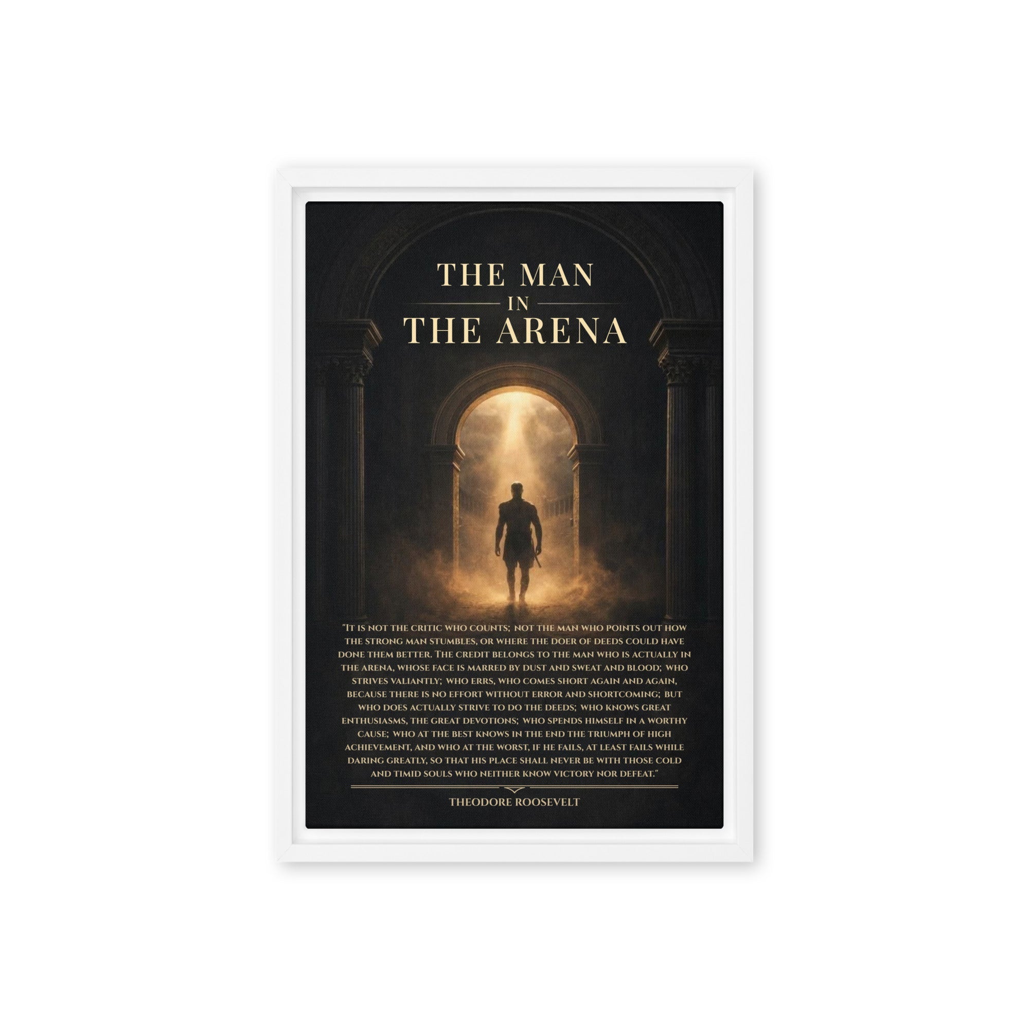 The Man in The Arena - Ambitioncanvas.com